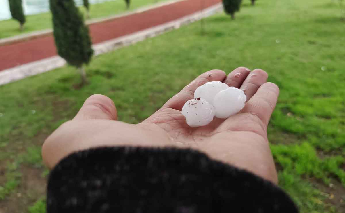 Granizos gigantes en Toluca