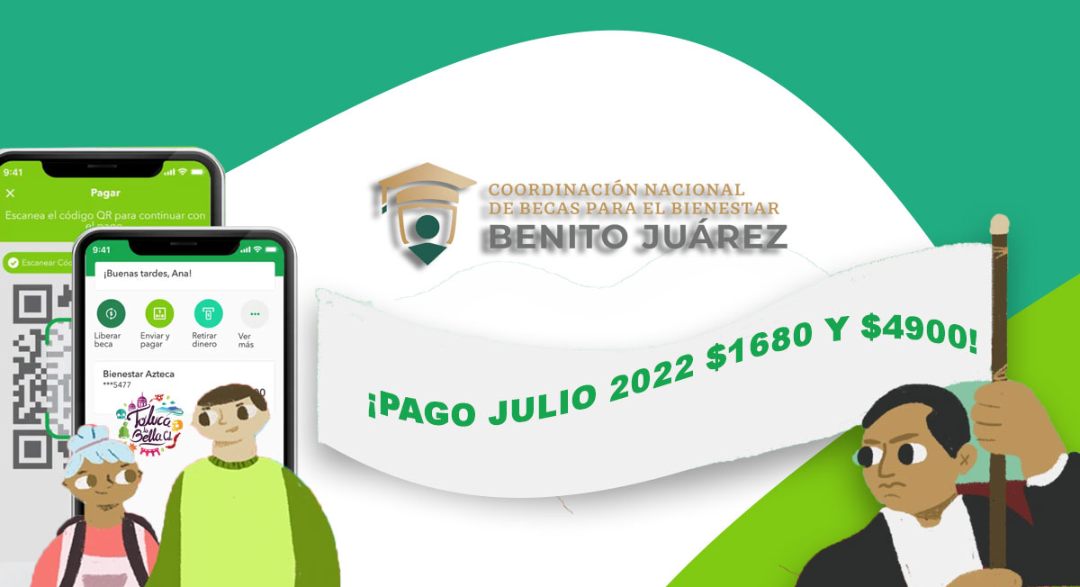 PAGOS JULIO 2022 BECAS BENITO JUÁREZ EDUCAICÓN BÁSICA, MEDIA Y SUPERIOR