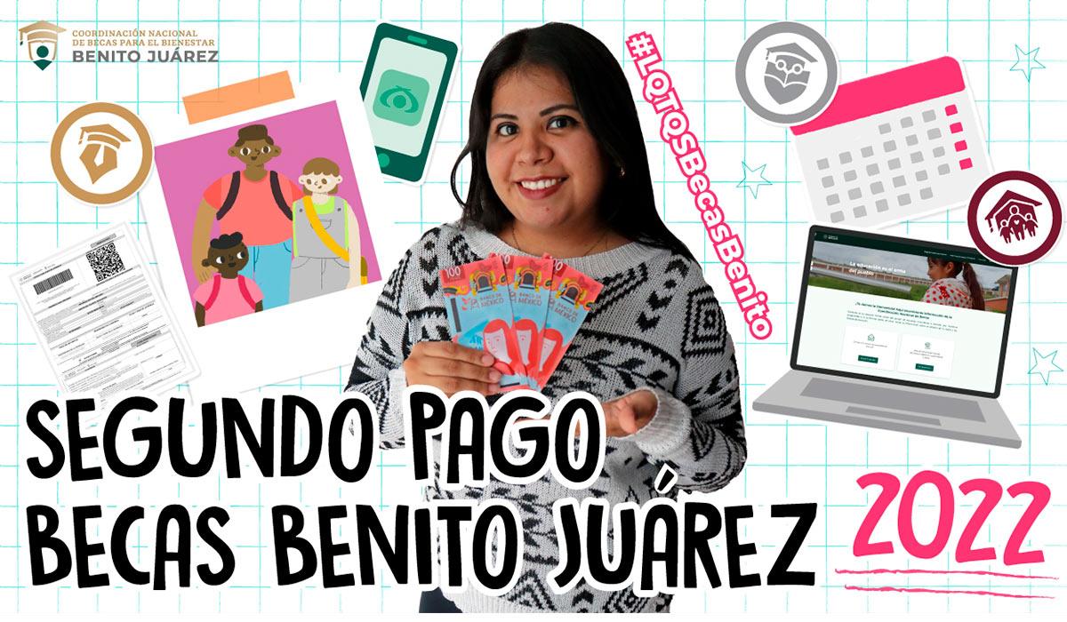 Fechas actualizadas de pago del segundo depósito de la Beca Benito Juárez 2022
