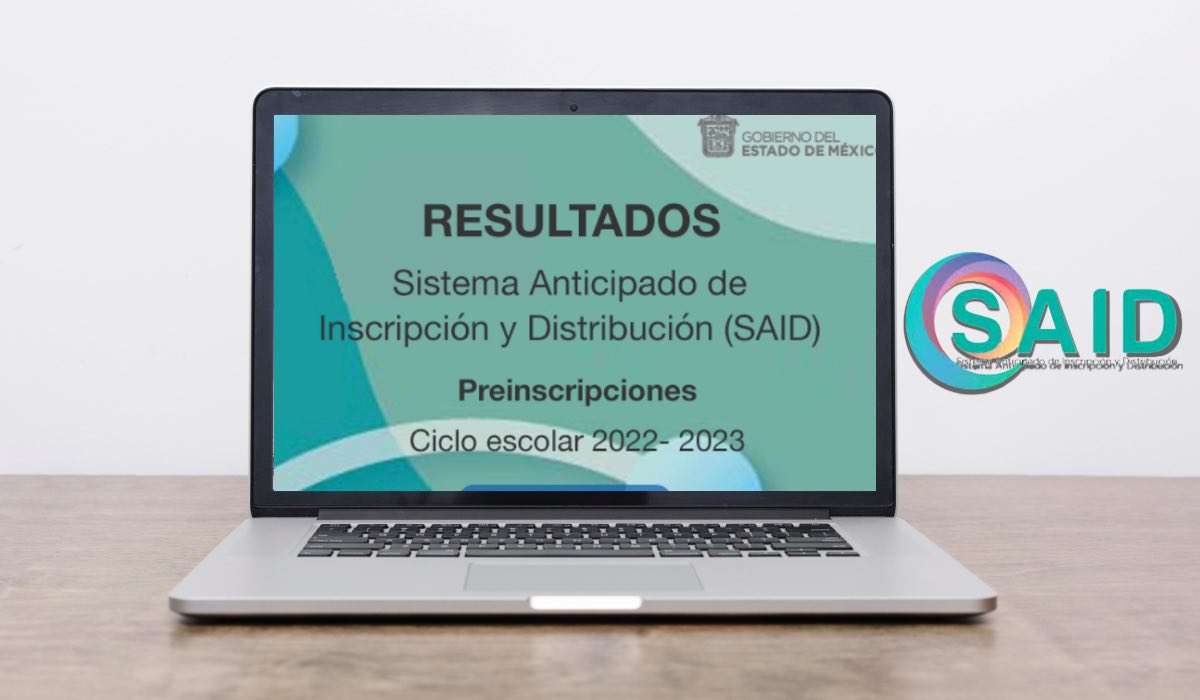 Computadora con página de los resultados said 2022