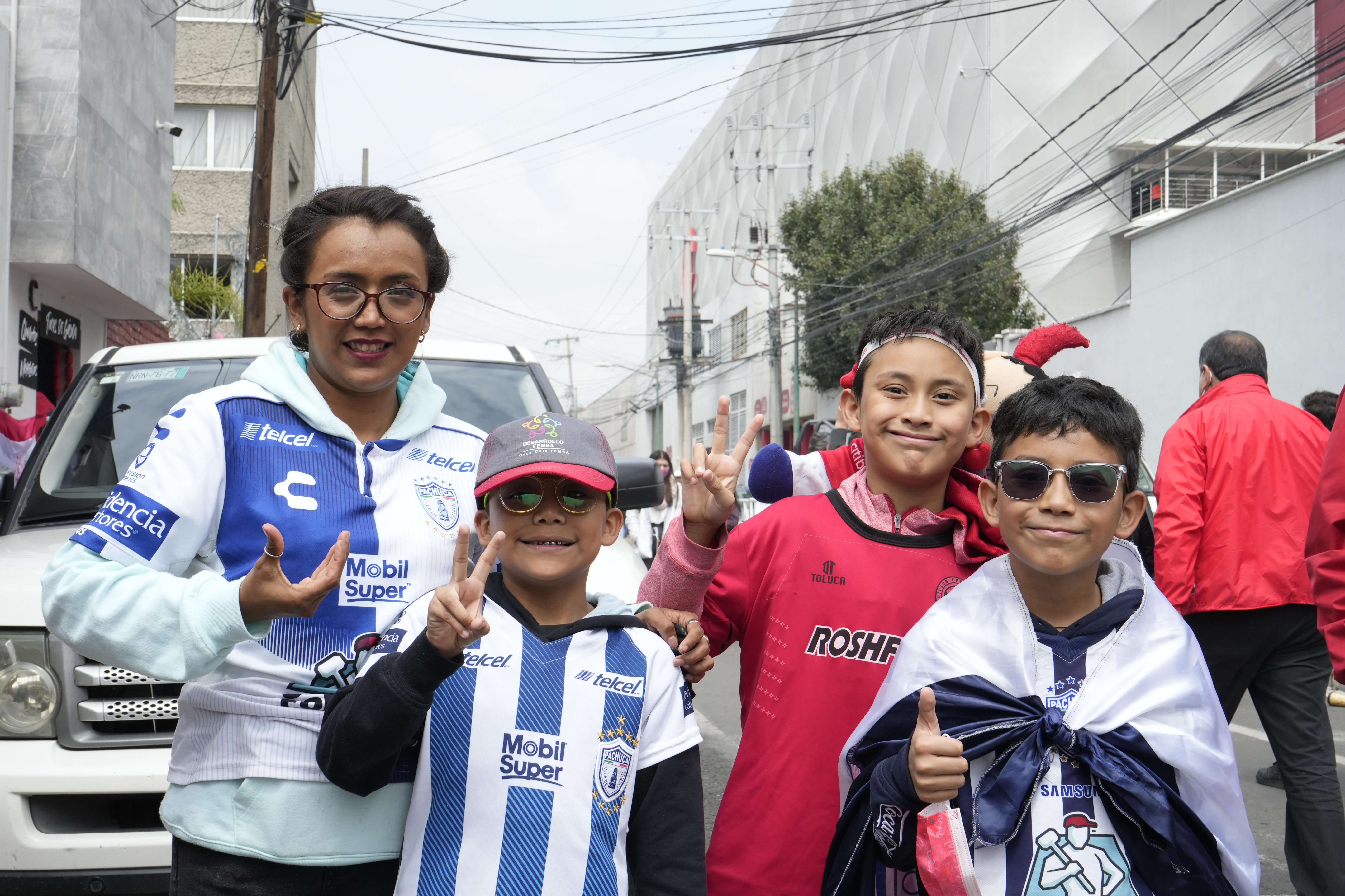 Familia mexiquense disfrutando del partido Toluca FC Vs pachuca