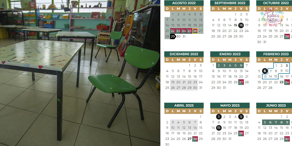Puentes, vacaciones y días sin clases calendario SEP 2022-2023