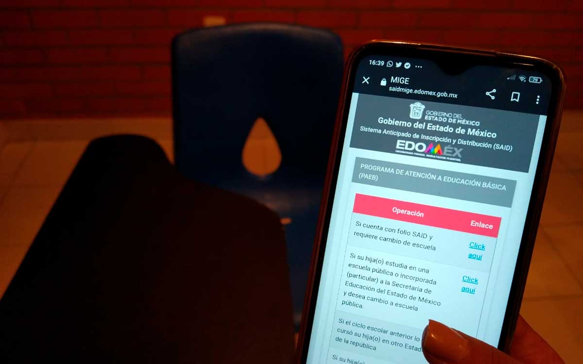 pagina oficial de la plataforma paeb 2022 para cambio de escuela o turno edomex