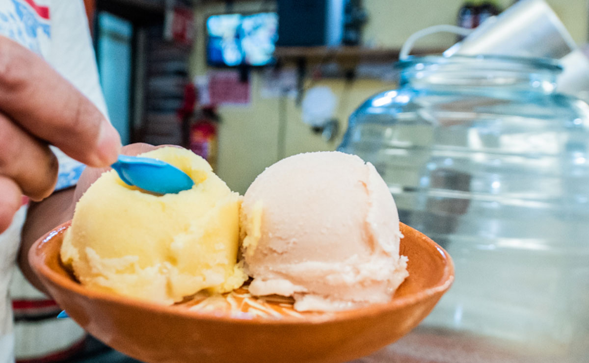 Helado de pulque en Toluca