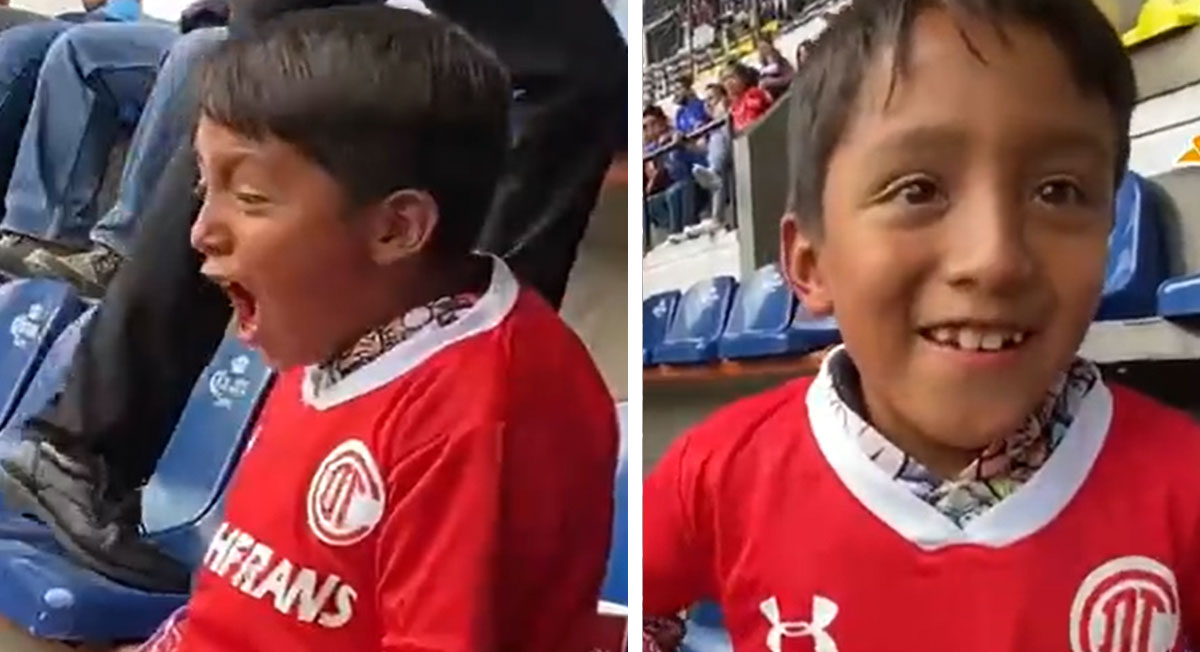 buscan a niño que celebró gol ante el cruz azul en el estadio azteca