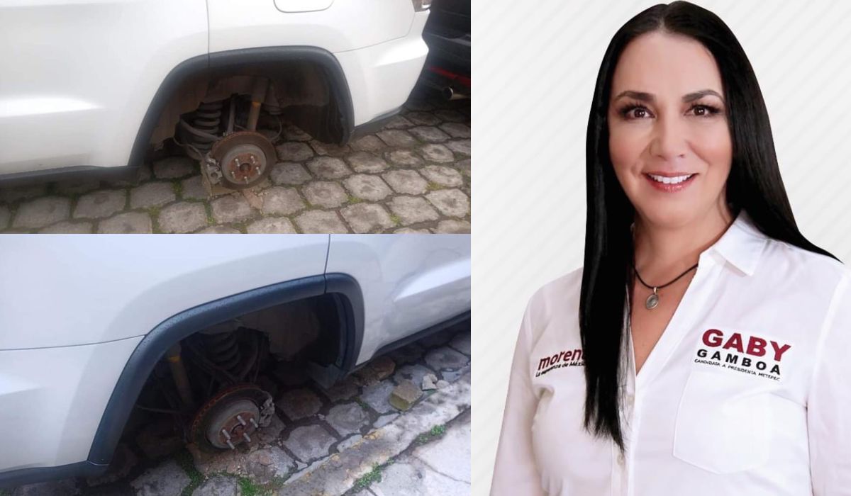 Gaby Gamboa denuncia inseguridad, su camioneta amaneció sin llantas