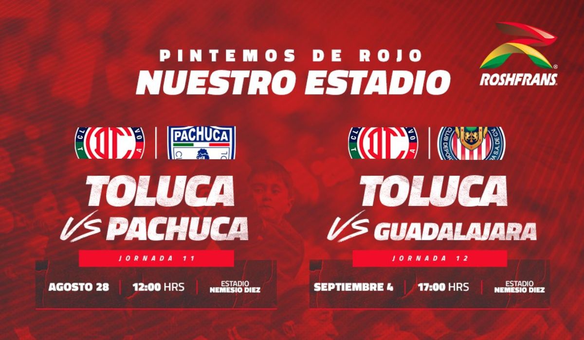Imagen de la promoción de los partidos del Toluca Fc