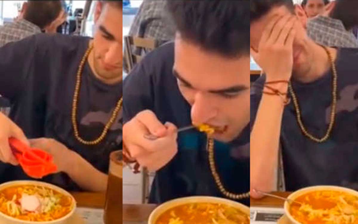 momento en el que español prueba el pozole por primera vez