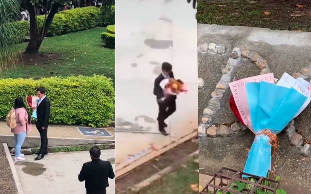 novio es bateado en universidad y se hace video viral