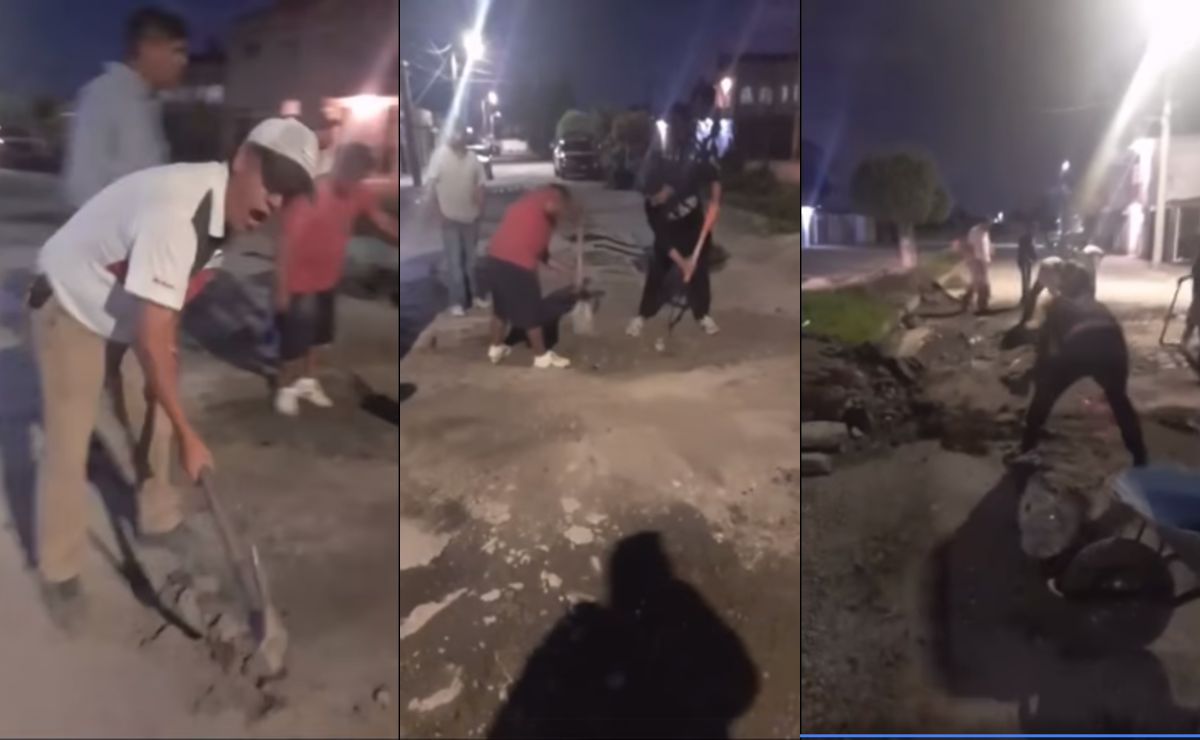 Video viral de vecinos de Toluca que tienen que arreglar sus propios baches