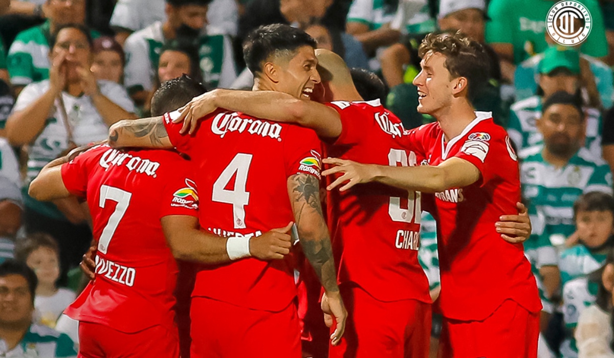 Festejo primero gol Toluca FC Vs Santos