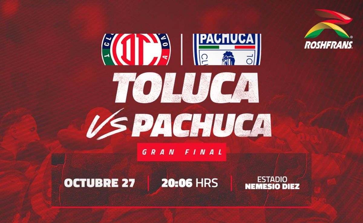 Boletos en línea para el partido de Toluca FC vs Pachuca de la final del Apertura 2022