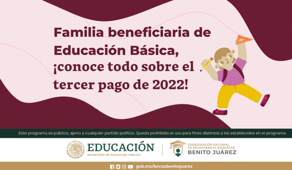 Calendario de pagos por apellido de los $3,360 de la Beca Benito Juárez 2022