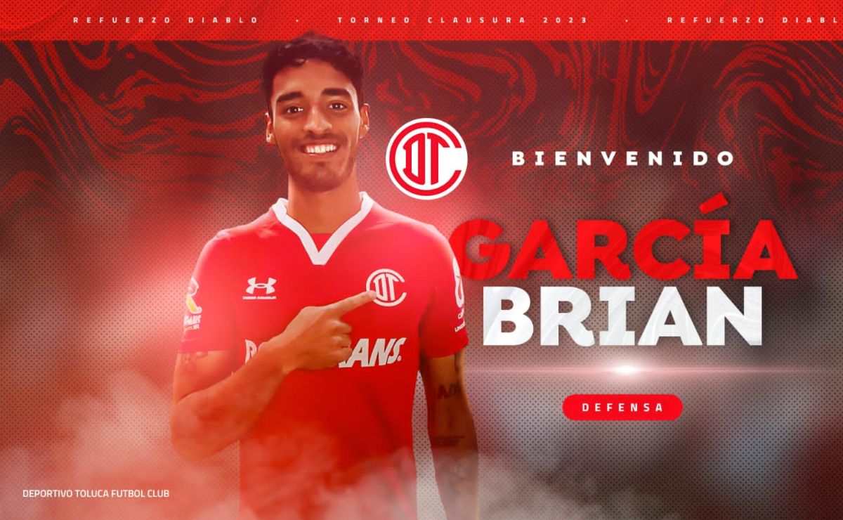 Conoce quien es Brian García, nuevo refuerzo del Toluca FC