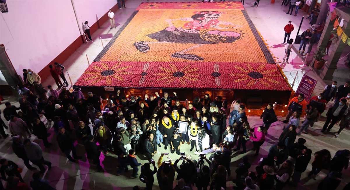 Tapete gigante catrina record guinnes