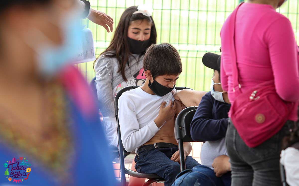 que vacuna colocaran a niños rezagados de 5 a 13 años edomex