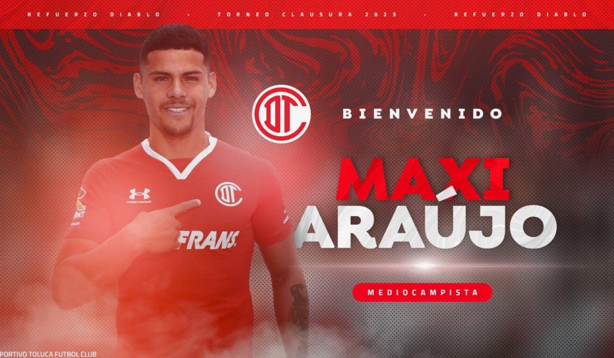 Presentación de maxi Araujo con Toluca Fc