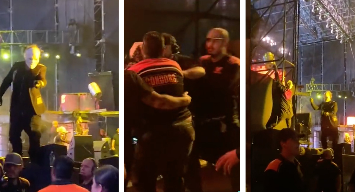 Confunden a integrante de Slipknot con fan en pleno concierto