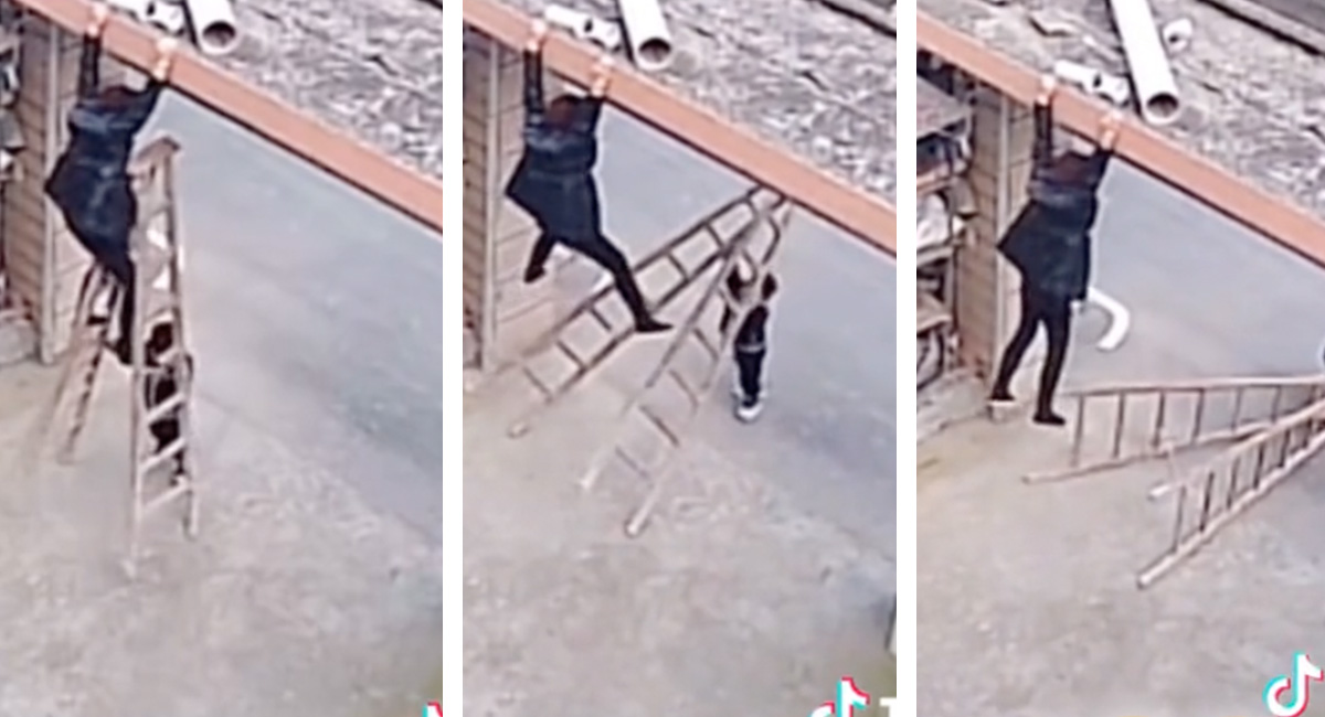 Niño salva a su madre de una caída