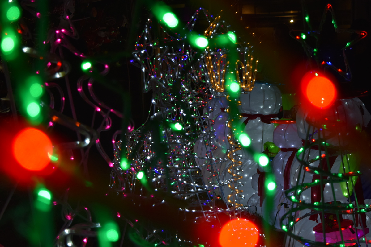 imagen de luces por el uso de la pirotecnia