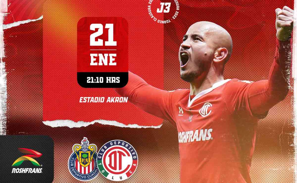 Fecha y horario del partido de Chivas vs Toluca FC