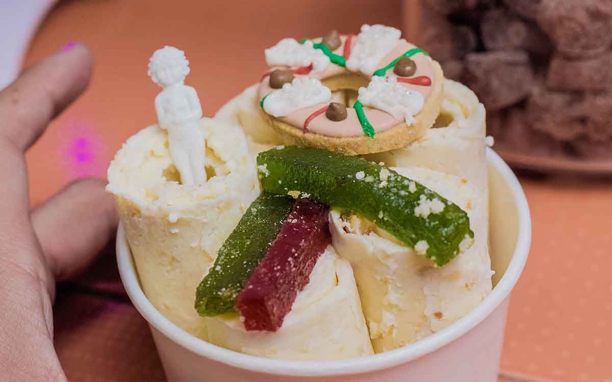 rico helado de rosca de reyes en toluca