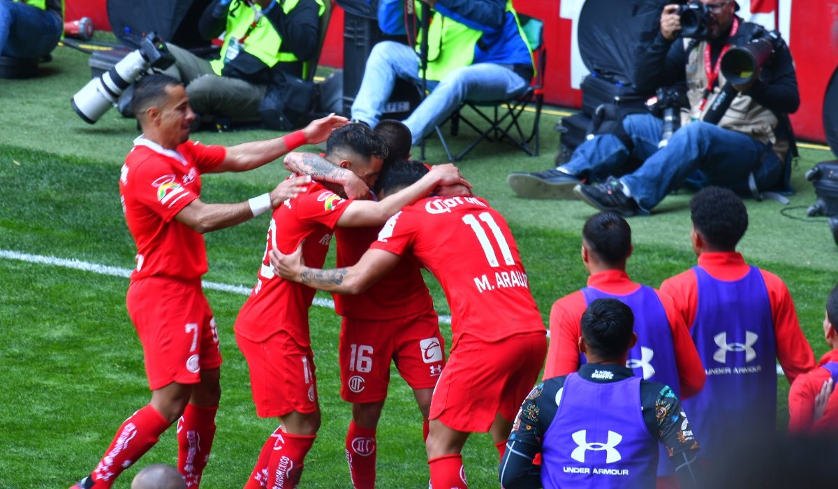 Festejo gol Toluca FC vs Cruz Azul