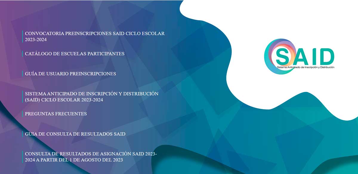 Preinscripciones SAID Edomex 2023-2024