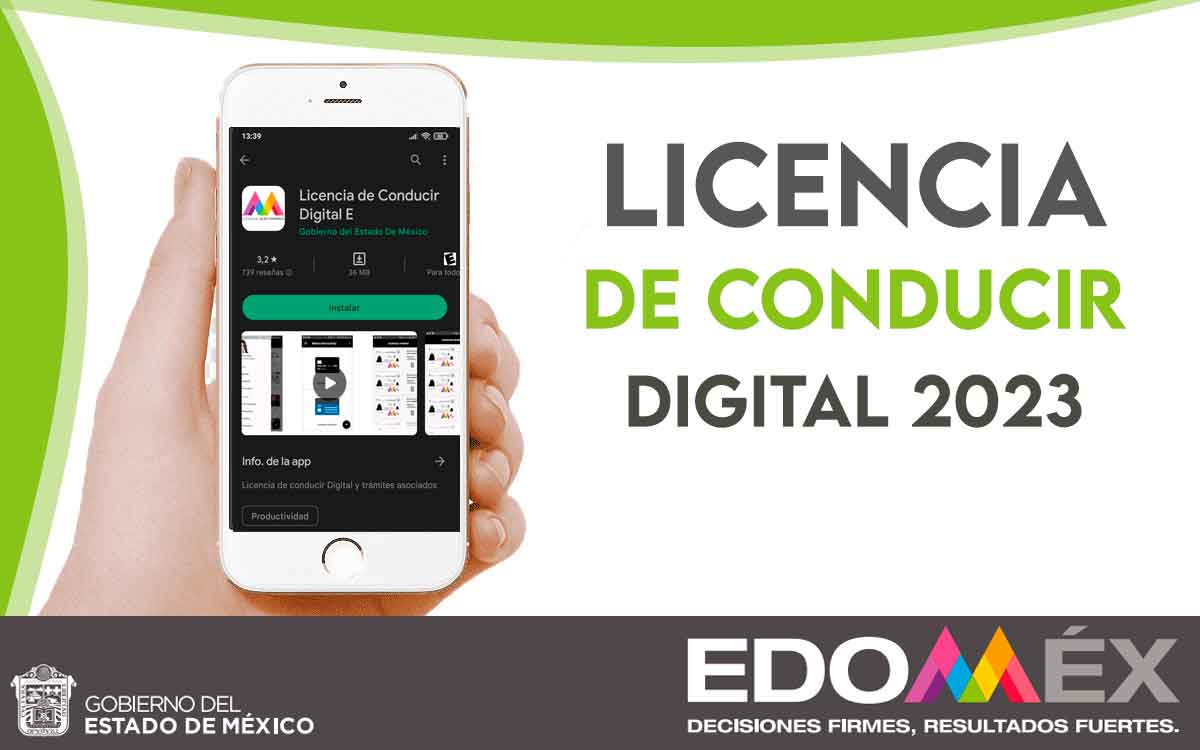 aplicacion para descargar licencia digital edomex 2023