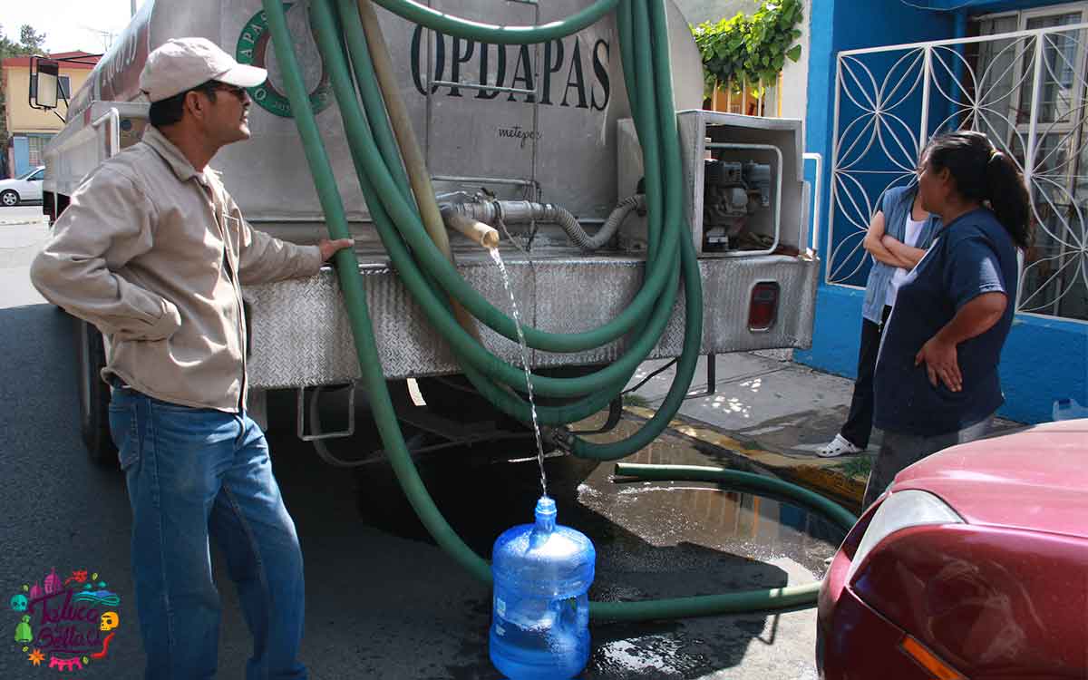 fallas en el servicio de agua en toluca requieren pipa