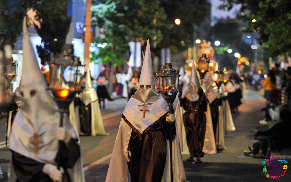 integrantes de la Procesión del Silencio Toluca 2023