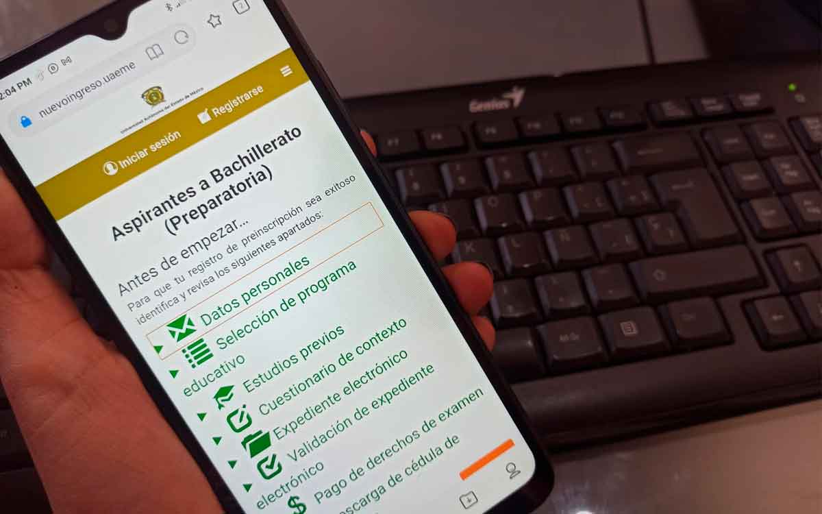 página para hacer el registro al examen de admision uaemex 2023