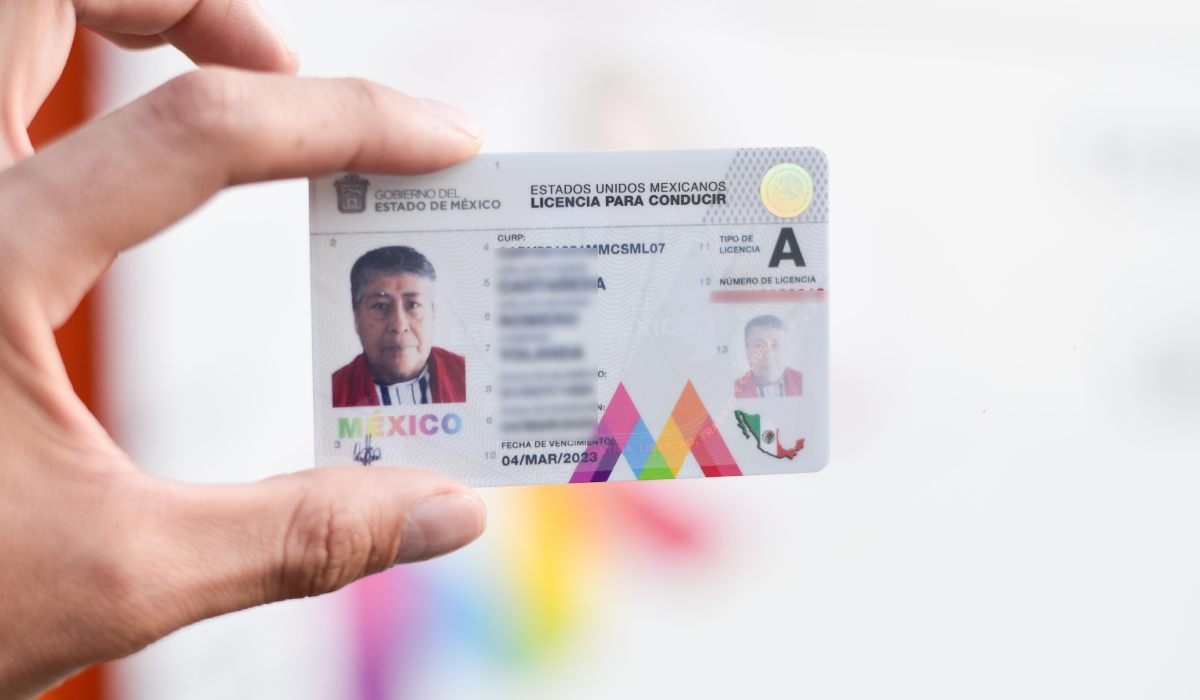 Ejemplo de una licencia de conducir EdoMéx