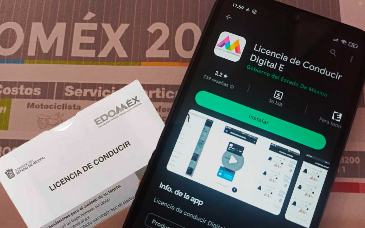aplicación para sacar la licencia digital edomex 20323 en el telefono celular