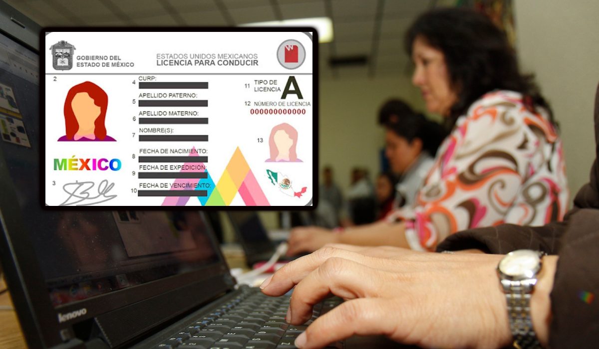 Persona renovando su licencia Estado de México