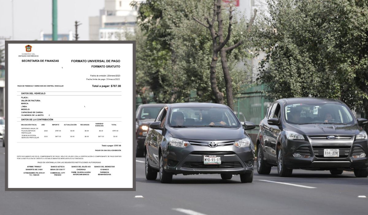 Formato del pago de tenencia Estado de México 2023