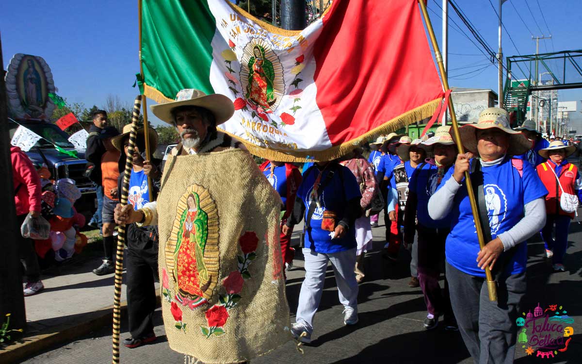 calles de toluca con peregrinacion a la basilica de guadalupe 2023