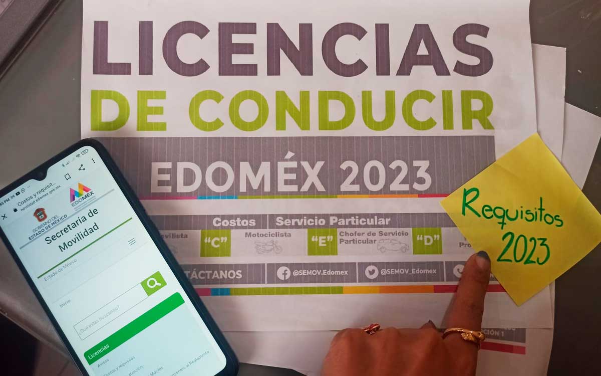 lista de requisitos para sacar la licencia en el estado de mexico 2023