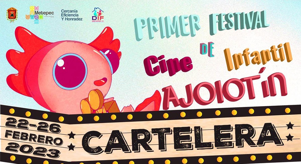 Cartelera oficial Festival de Cine Infantil Metepec 2023