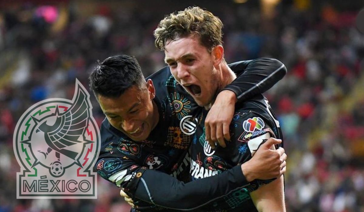 Marcel Ruiz y escudo de la selección mexicana