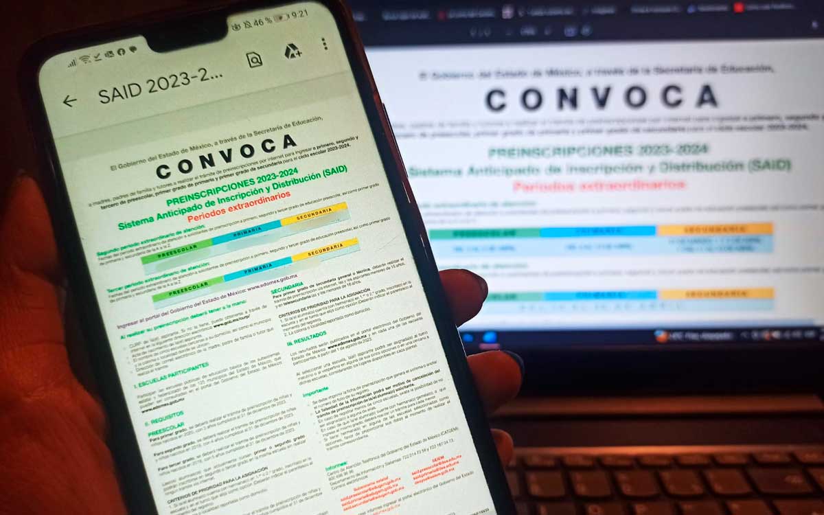 convocatoria oficial de las preinscripciones extraordinarias said edomex 2023