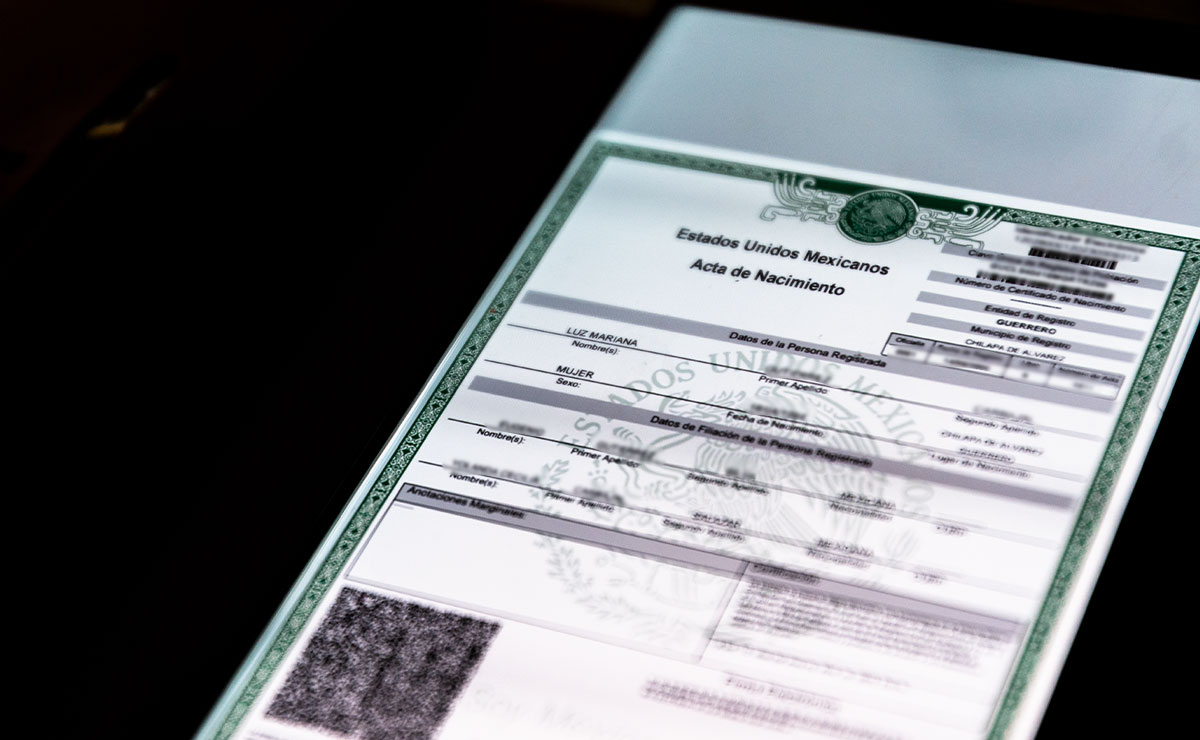 Acta de nacimiento certificada en línea