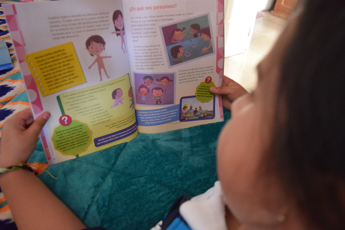 imagen de lectura de libro por posible suspensión de clases el día de las madres
