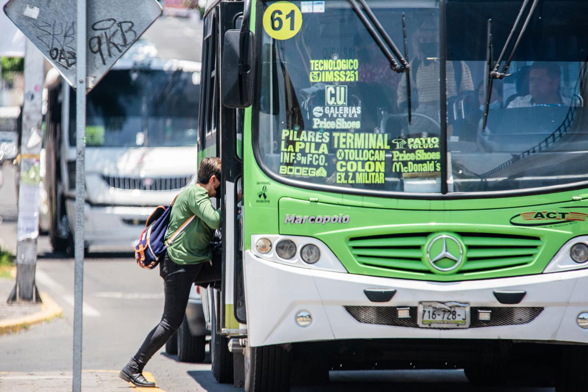 autobus de toluca línea cu la pila ruta temida por usuarios