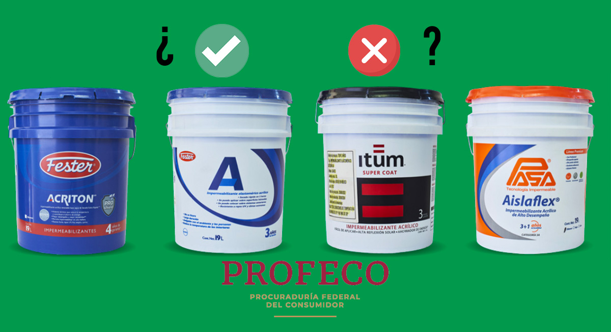 Impermeabilizantes puestos a prueba por PROFECO