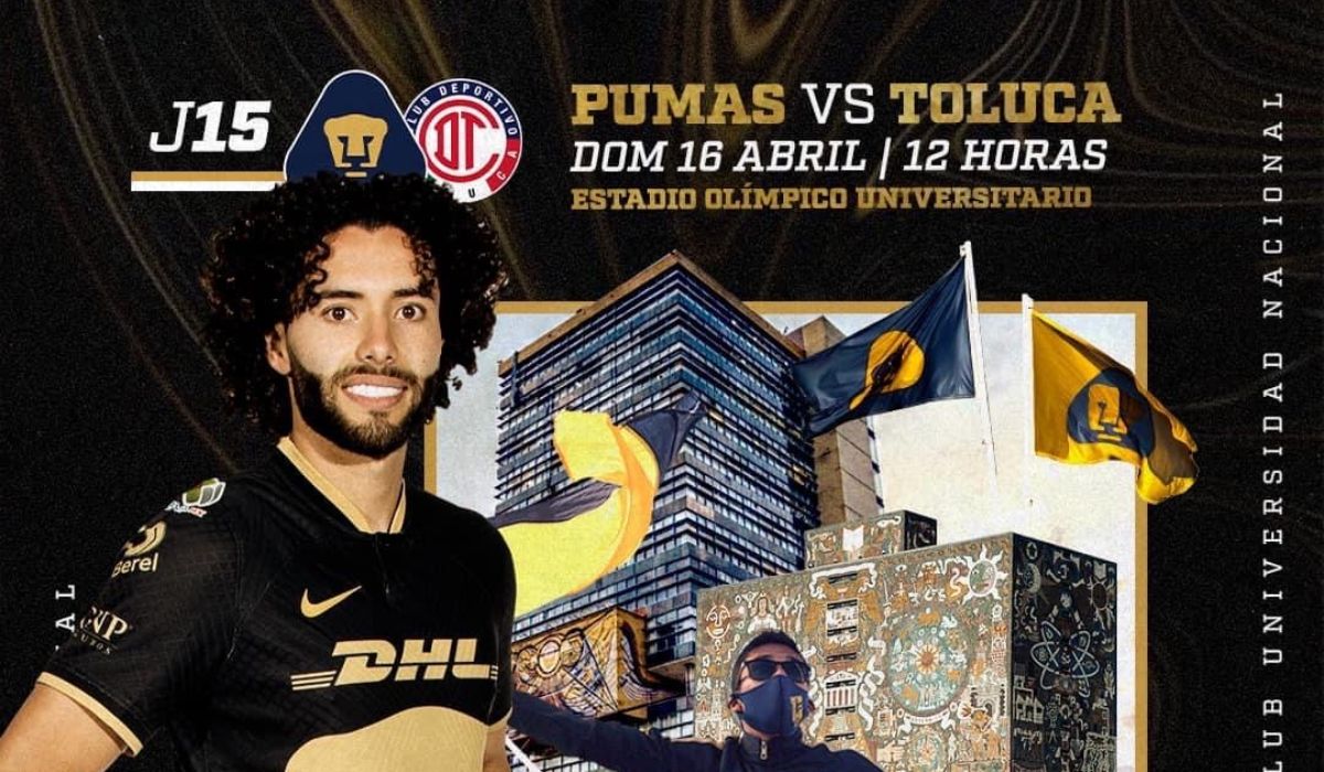 Promocional e redes sociales de la venta boletos Pumas vs Toluca