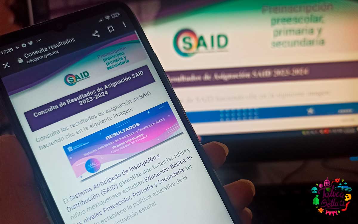pagina en el celular y computadora para revisar resultados said 2023