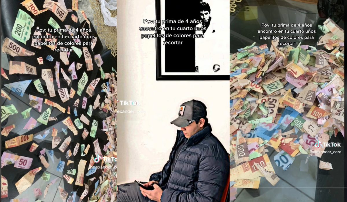 Viral - Niña confunde billetes con papelitos de colores y los recorta