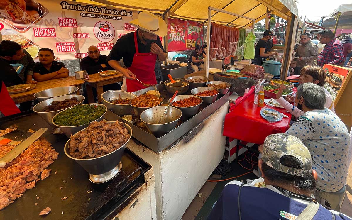 puesto en la eria del taco 2023 de texcoco en el día del padre 2023