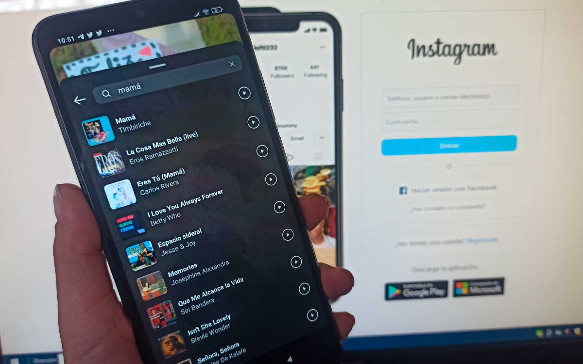 perfil de usuario compartiendo historia en instagram con mejores canciones dia de la madre 2023